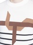 Detail View - Click To Enlarge - NEIL BARRETT - 'Modernist Origami' stripe intarsia sweater