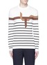 Main View - Click To Enlarge - NEIL BARRETT - 'Modernist Origami' stripe intarsia sweater