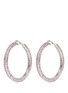 Main View - Click To Enlarge - KENNETH JAY LANE - Crystal pavé hoop clip earrings