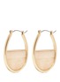 Main View - Click To Enlarge - KENNETH JAY LANE - Marbled plate gold plated hoop earrings