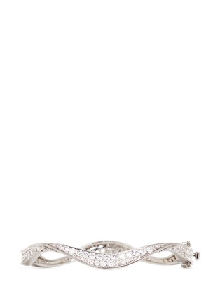 Main View - Click To Enlarge - CZ BY KENNETH JAY LANE - Cubic zirconia pavé wavy bangle