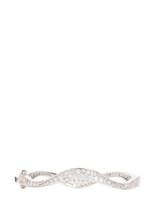 Figure View - Click To Enlarge - CZ BY KENNETH JAY LANE - Cubic zirconia pavé wavy bangle