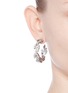 Figure View - Click To Enlarge - KENNETH JAY LANE - Glass crystal pavé leaf wreath hoop earrings