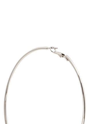 Detail View - Click To Enlarge - KENNETH JAY LANE - Rhodium plated large hoop earrings