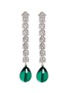 Main View - Click To Enlarge - KENNETH JAY LANE - Pear drop glass crystal pavé chain earrings
