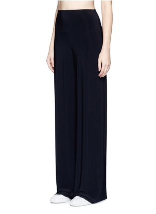 Front View - Click To Enlarge - NORMA KAMALI - Stretch jersey wide leg pants