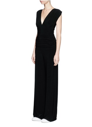 Front View - Click To Enlarge - NORMA KAMALI - Ruched overlay jumpsuit