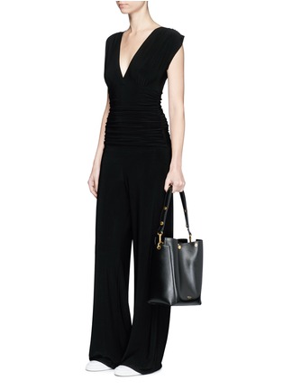 Figure View - Click To Enlarge - NORMA KAMALI - Ruched overlay jumpsuit