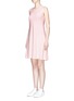 Front View - Click To Enlarge - NORMA KAMALI - Stretch jersey sleeveless swing dress