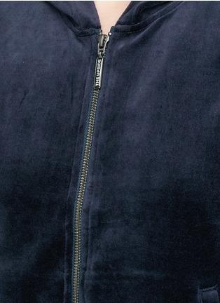 Detail View - Click To Enlarge - THE UPSIDE - 'Orlando' velour hooded jacket