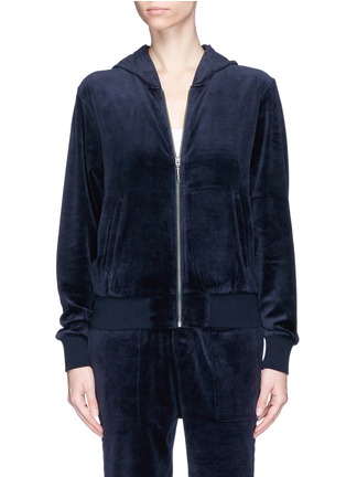 Main View - Click To Enlarge - THE UPSIDE - 'Orlando' velour hooded jacket