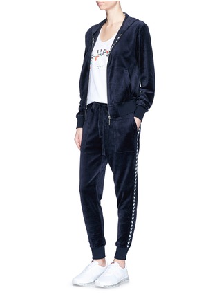 Figure View - Click To Enlarge - THE UPSIDE - 'Jackie' velour track pants