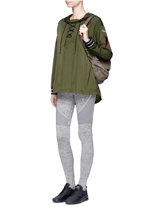 Figure View - Click To Enlarge - THE UPSIDE - 'Maison' icon patch lace-up anorak jacket