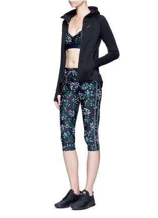 Figure View - Click To Enlarge - THE UPSIDE - 'Ditsy Andie Crop' floral print performance cropped top
