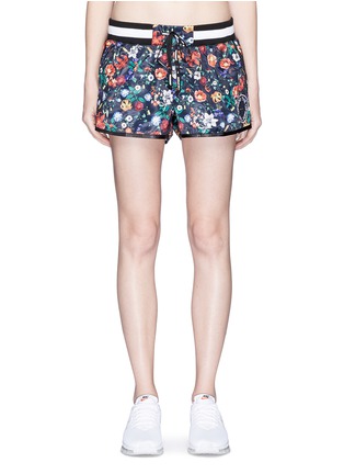 Main View - Click To Enlarge - THE UPSIDE - 'Wildflowers' print running shorts