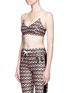 Front View - Click To Enlarge - THE UPSIDE - 'Geo Dance Crop' geometric print sports bra