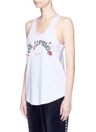 Front View - Click To Enlarge - THE UPSIDE - 'Issy Wildflowers' floral logo print tank top