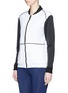 Front View - Click To Enlarge - ALALA - Lace-up mesh vent colourblock jacket