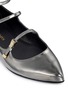Detail View - Click To Enlarge - STUART WEITZMAN - 'Flippy' mirror leather Mary Jane flats