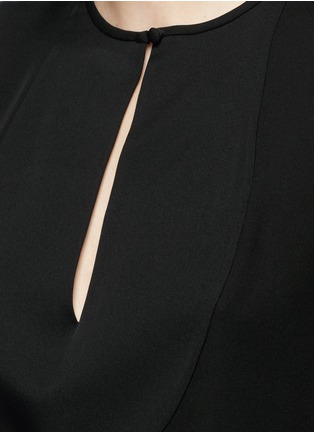 Detail View - Click To Enlarge - THEORY - 'Bahliee' satin bib sleeveless silk top