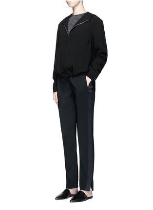 Figure View - Click To Enlarge - THEORY - 'Viewpine' pintuck front crepe pants