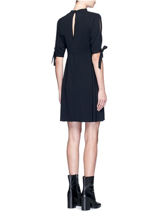Back View - Click To Enlarge - THEORY - 'Alvilla' tie sleeve keyhole crepe dress