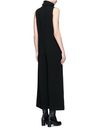 Back View - Click To Enlarge - THEORY - 'Dalonelle' turtleneck crepe wide leg jumpsuit