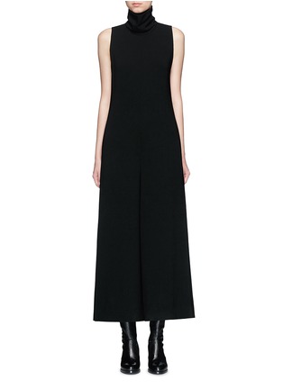Main View - Click To Enlarge - THEORY - 'Dalonelle' turtleneck crepe wide leg jumpsuit