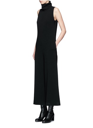 Figure View - Click To Enlarge - THEORY - 'Dalonelle' turtleneck crepe wide leg jumpsuit