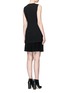 Back View - Click To Enlarge - THEORY - 'Malkan' pleat layer crepe dress