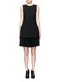 Main View - Click To Enlarge - THEORY - 'Malkan' pleat layer crepe dress