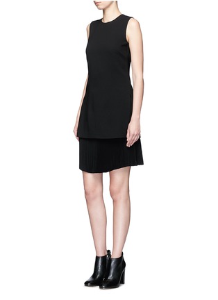 Figure View - Click To Enlarge - THEORY - 'Malkan' pleat layer crepe dress