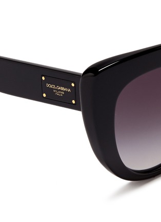 Detail View - Click To Enlarge - - - Logo plaque acetate cat eye sunglasses