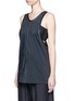 Front View - Click To Enlarge - 3.1 PHILLIP LIM - Knotted knit back pinstripe tank top
