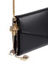 Detail View - Click To Enlarge - ALEXANDER MCQUEEN - Spider and skull charm chain leather wallet