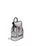 Figure View - Click To Enlarge - ALEXANDER MCQUEEN - Small charm chain metallic pebbled leather backpack