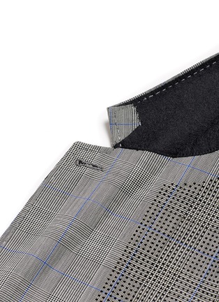 Detail View - Click To Enlarge - OAMC - Lasercut panel Glen plaid virgin wool blazer