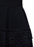 Detail View - Click To Enlarge - SELF-PORTRAIT - Guipure lace trim bow strap dress