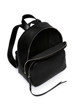 Detail View - Click To Enlarge - REBECCA MINKOFF - Star perforated leather backpack