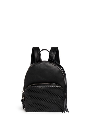 Main View - Click To Enlarge - REBECCA MINKOFF - Star perforated leather backpack