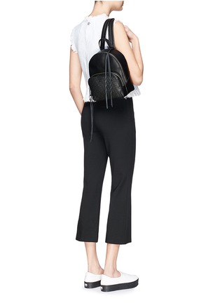 Figure View - Click To Enlarge - REBECCA MINKOFF - Star perforated leather backpack
