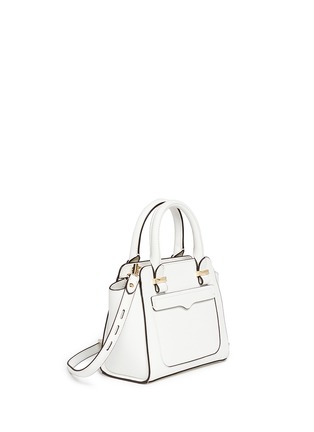 Front View - Click To Enlarge - REBECCA MINKOFF - 'Avery' micro saffiano leather tote bag