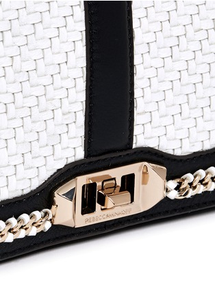 Detail View - Click To Enlarge - REBECCA MINKOFF - 'Love' woven flap leather crossbody bag