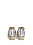 Back View - Click To Enlarge - MICHAEL KORS - 'Darby' snakeskin effect metallic leather espadrille sandals