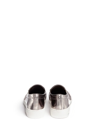 Back View - Click To Enlarge - MICHAEL KORS - Keaton' mirror leather skate slip-ons