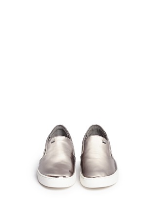 Front View - Click To Enlarge - MICHAEL KORS - Keaton' mirror leather skate slip-ons