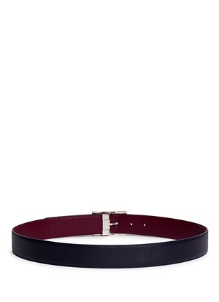 Back View - Click To Enlarge - PAUL SMITH - Reversible saffiano leather belt