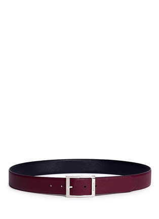 Figure View - Click To Enlarge - PAUL SMITH - Reversible saffiano leather belt
