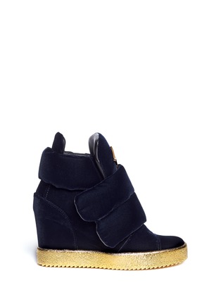 Main View - Click To Enlarge - 73426 - 'Lamay Lorenz' padded velvet high top sneakers