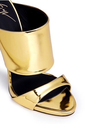 Detail View - Click To Enlarge - 73426 - 'Coline' mirror leather mule sandals